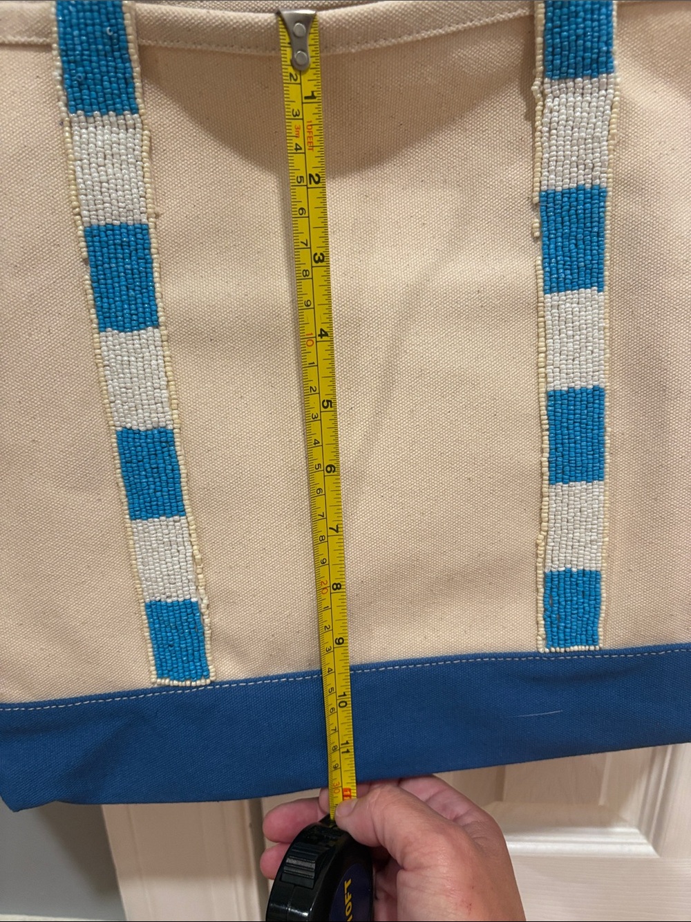Canvas Lobster Tote Bag – Blue & Red - Picture 3 of 5